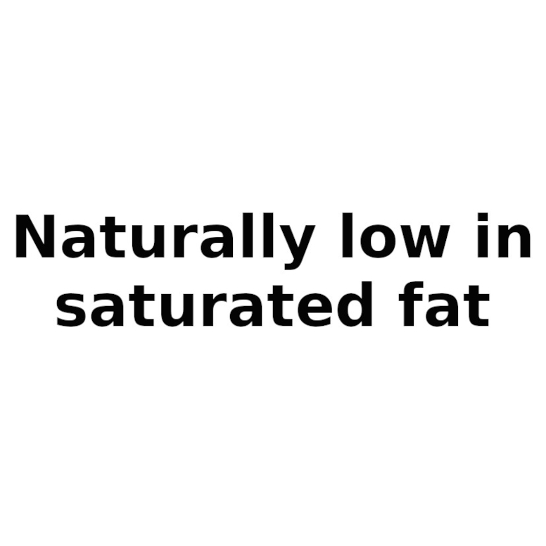 naturally low in saturated fat