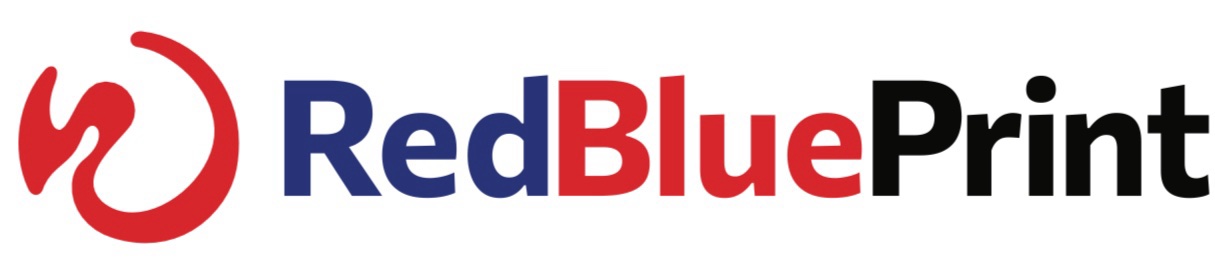 red blue print