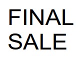final sale