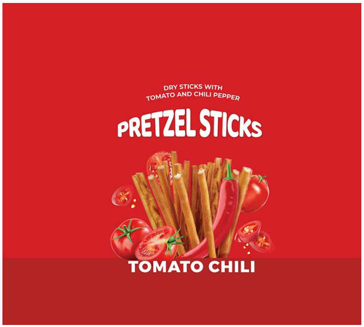 dry sticks with tomato and chili pepper