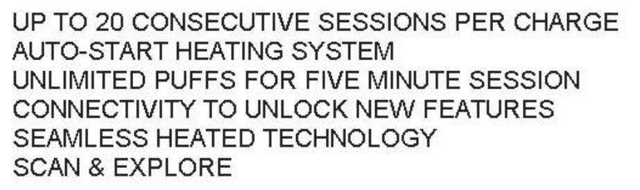 up to 20 consecutive sessions per charge