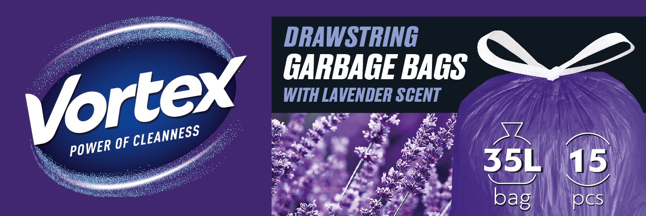 drawstring garbage bags with lavender scent