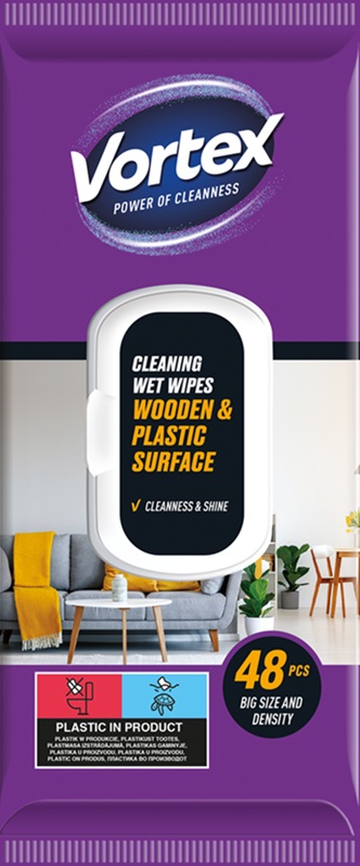 cleaning wet wipes wooden & plastic surface