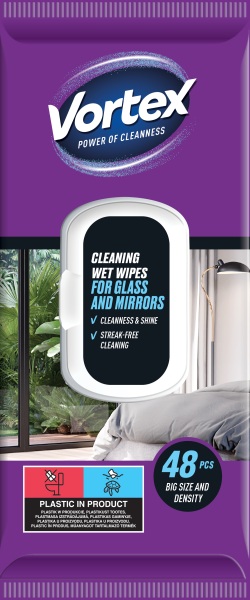 cleaning wet wipes for glass and mirrors
