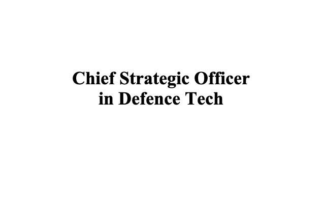 chief strategic officer in defence tech