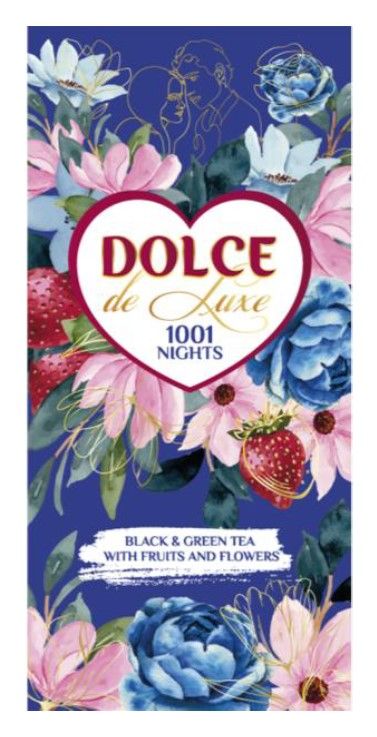 black & green tea with fruits and flowers