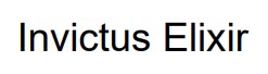 invictus elixir