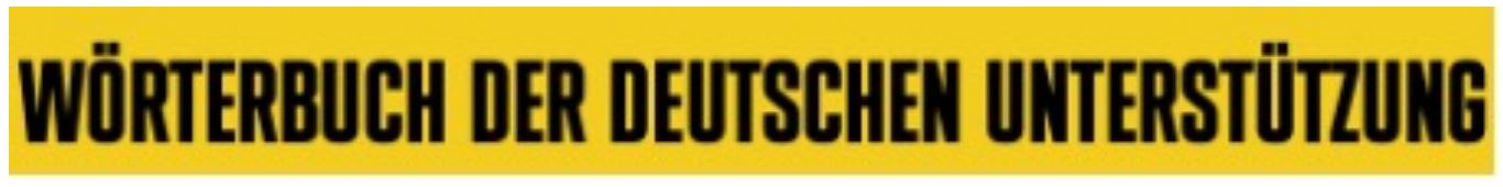 worterbuch der deutschen unterstutzung