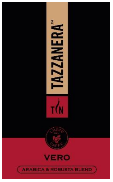 Торговельна марка «vero blend robusta arabica arabica & robusta blend caffe del larte l`arte l`arte del caffe tn tazzanera», заявка №m202614785