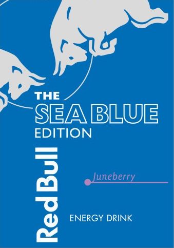 Зображення марки «juneberry · energy drink · red bull · the sea blue edition»