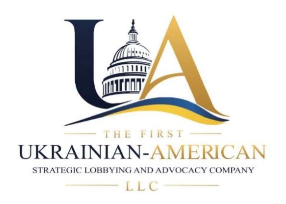 Зображення марки «llc · the first ukrainian-american strategic lobbying and advocacy company · ua»