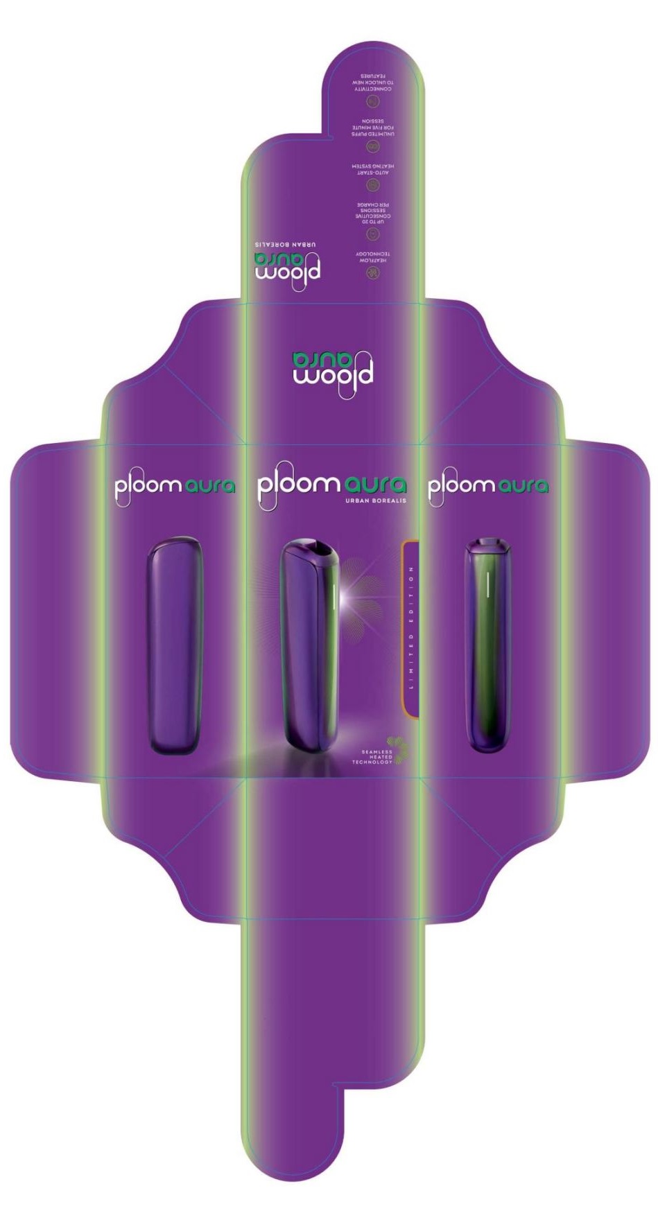 Зображення марки «connetivity to unlock new features · unlimited puffs for five minute session · auto start heating system · up to 20 consecutive sessions…»