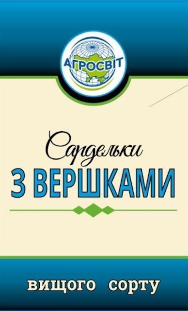 Зображення марки «вищого сорту · сардельки з вершками · агросвіт»