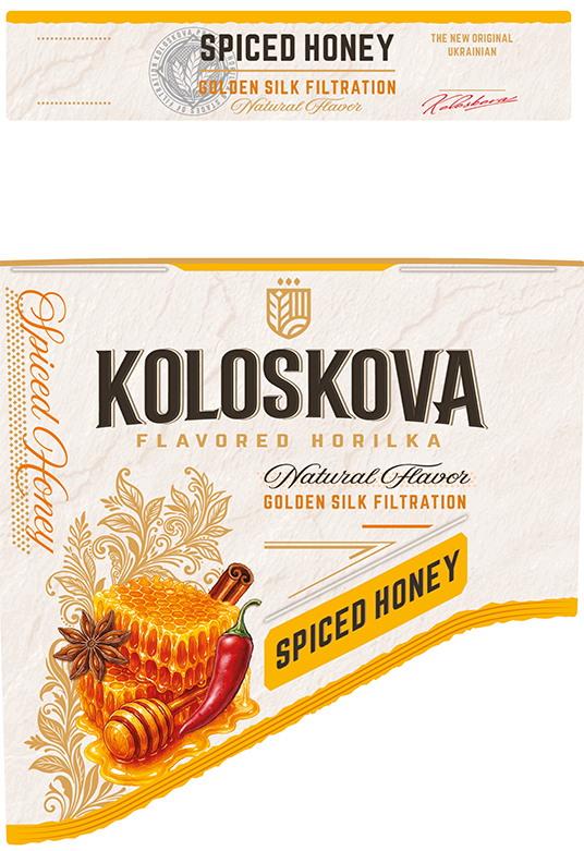 Зображення марки «flavored horilka · the new original ukrainian · natural flavor · golden silk filtration · spiced honey»