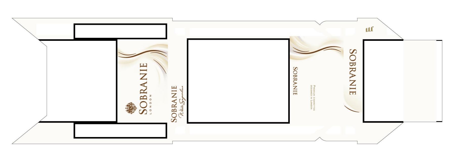 Зображення марки «jti · premium cigarettes designed in london · white superline · airstream filters · sobranie london»