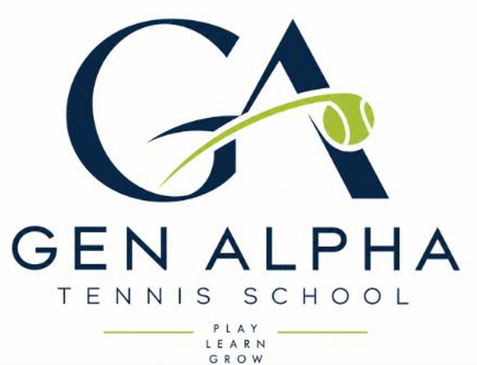 Зображення марки «grow · learn · play · tennis school · gen alpha · ga»