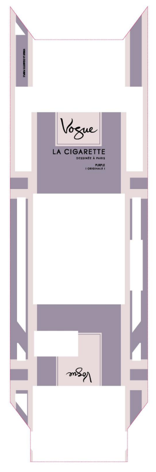 Зображення марки «originale · purple · dessinee a paris · la cigarette · vogue»