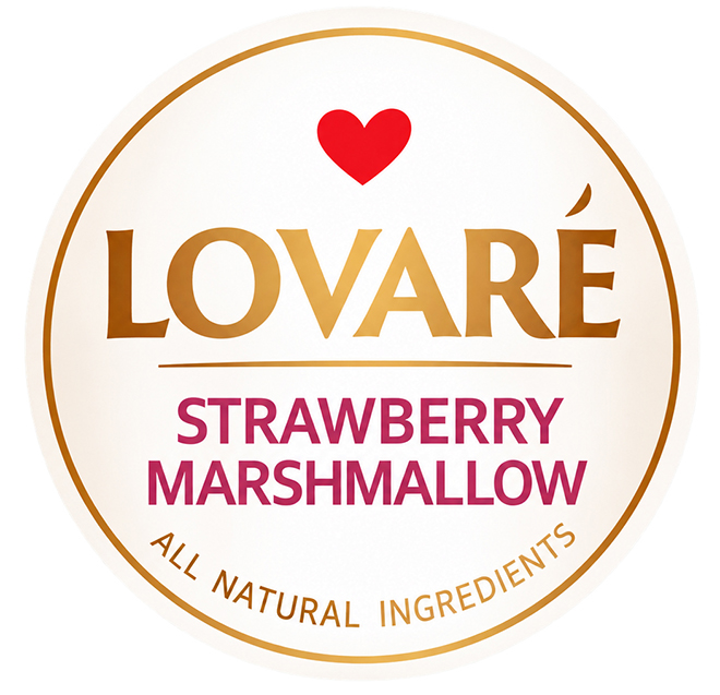 Зображення марки «all natural ingredients · strawberry marshmallow · lovare»